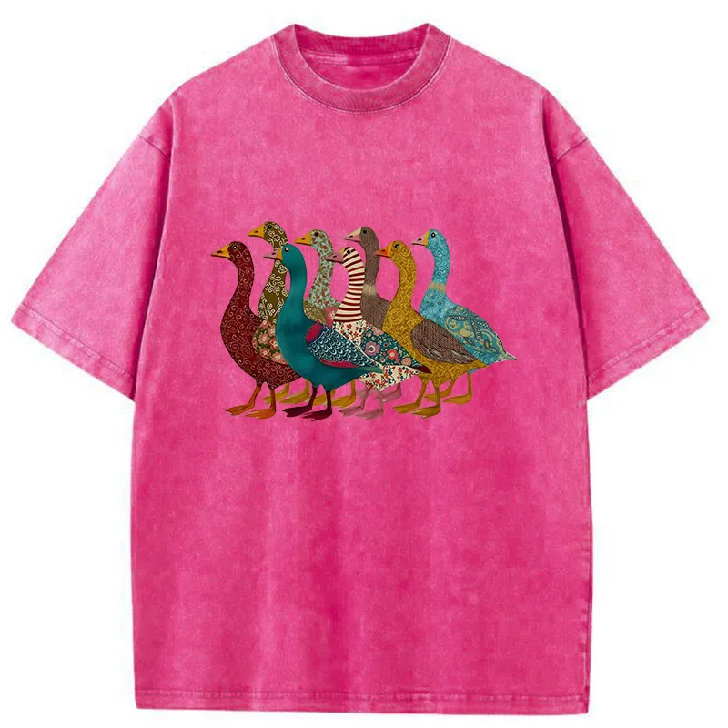 Tokyo-Tiger All Kinds Of Ducks Washed T-Shirt