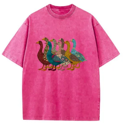 Tokyo-Tiger All Kinds Of Ducks Washed T-Shirt