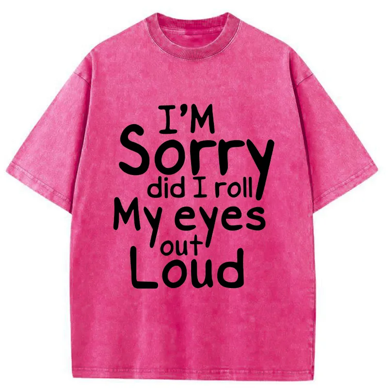 Tokyo-Tiger Rolling One's Eyes Funny Washed T-Shirt