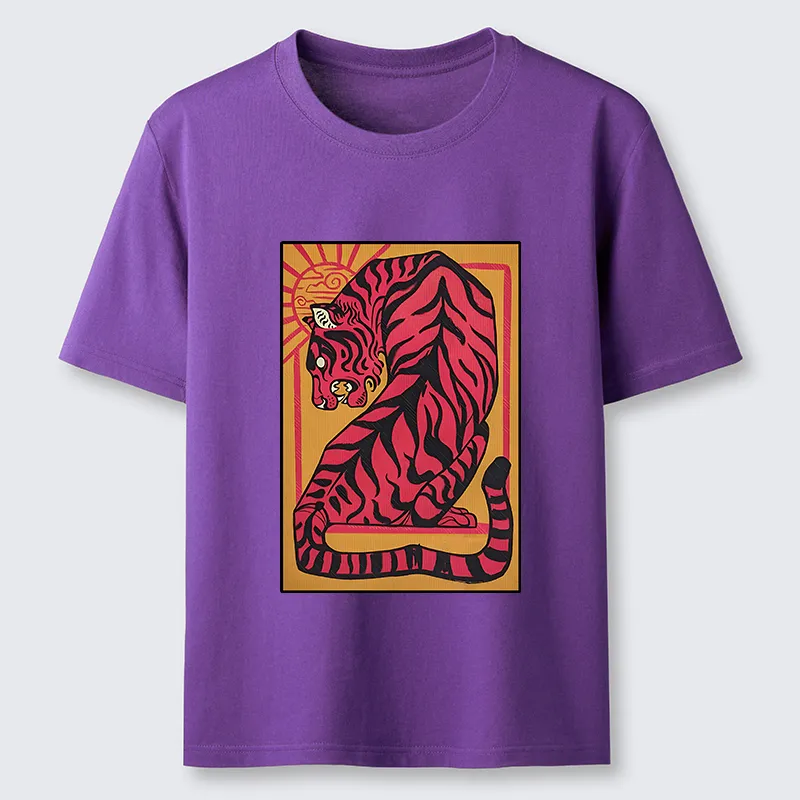 Tokyo-Tiger Powerful Tiger Woodcut Print Classic T-Shirt