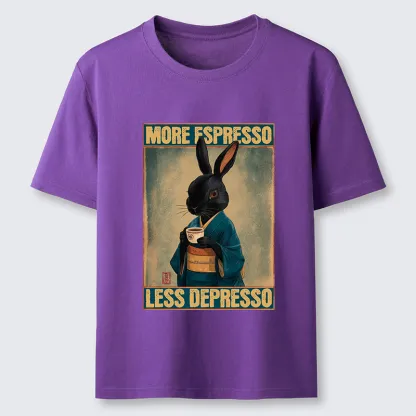 Tokyo-Tiger More Espresso Less Depresso Rabbit Classic T-Shirt