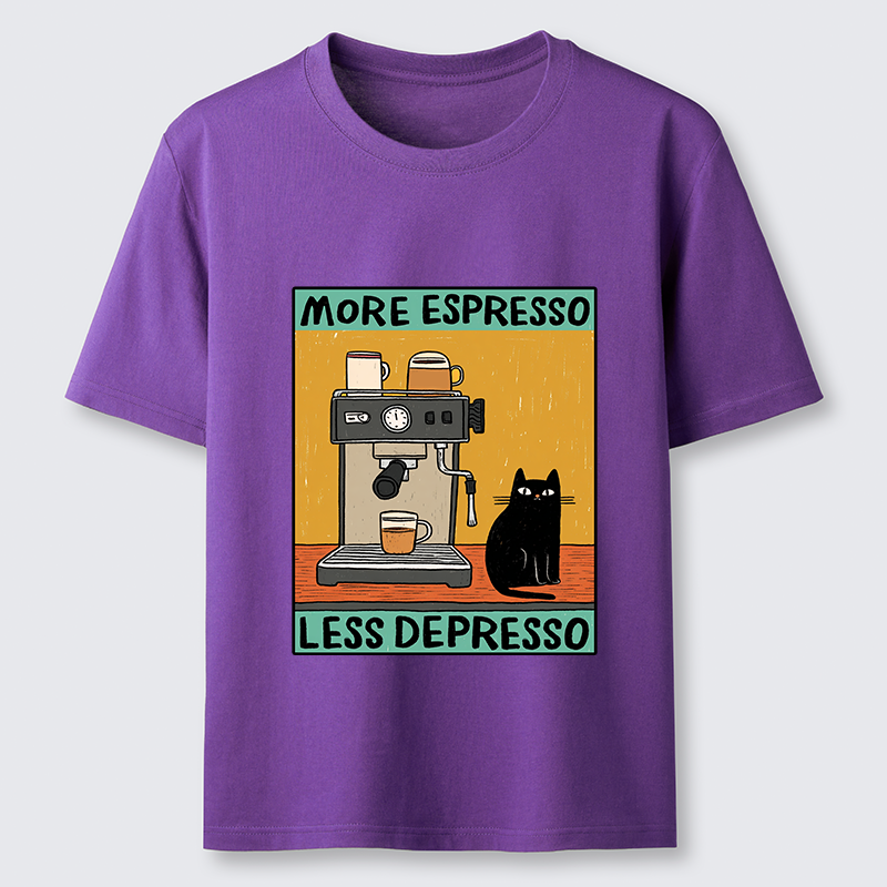 Tokyo-Tiger More Espresso Less Depresso Cute Cat Classic T-Shirt