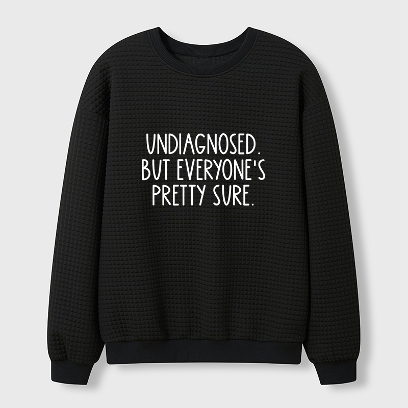 Tokyo-Tiger Self-diagnosed Illness Funny Waffle Sweatshirt