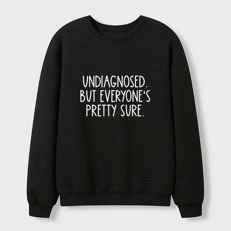 Tokyo-Tiger Self-diagnosed Illness Funny Waffle Sweatshirt