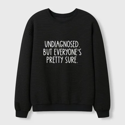 Tokyo-Tiger Self-diagnosed Illness Funny Waffle Sweatshirt