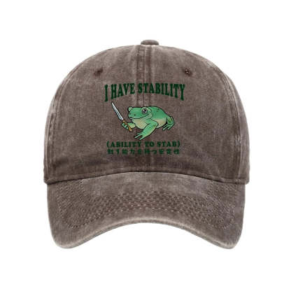 Tokyo-Tiger Mentally Stable Assassin Frog Washed Cap