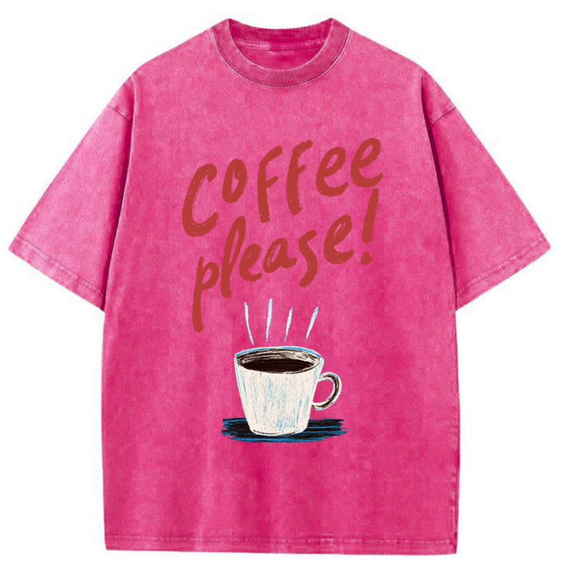 Tokyo-Tiger Coffee Please Washed T-Shirt