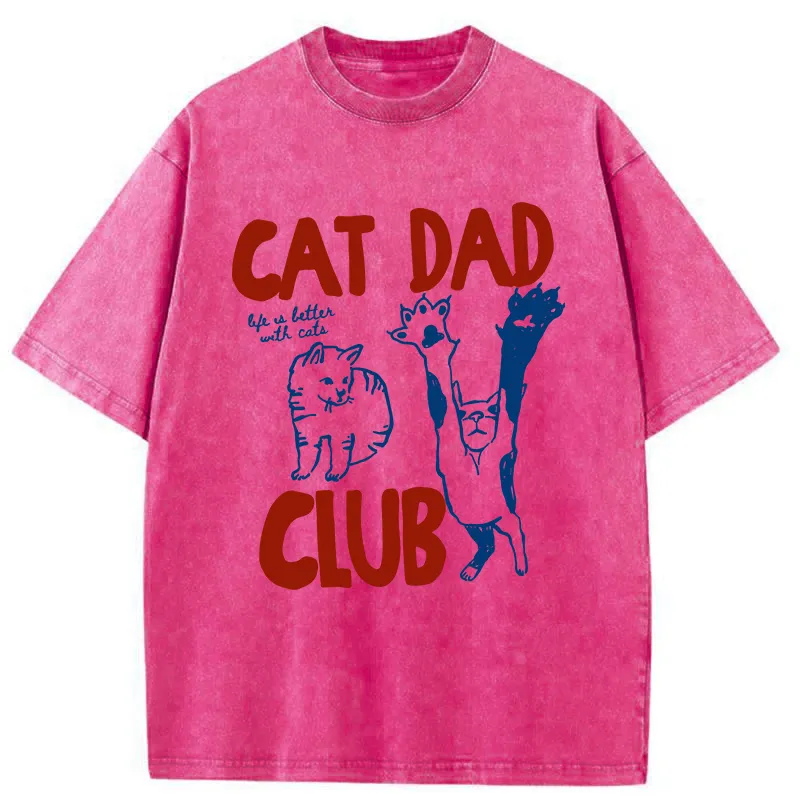 Tokyo-Tiger Cat Dad's Special Washed T-Shirt