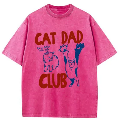 Tokyo-Tiger Cat Dad's Special Washed T-Shirt