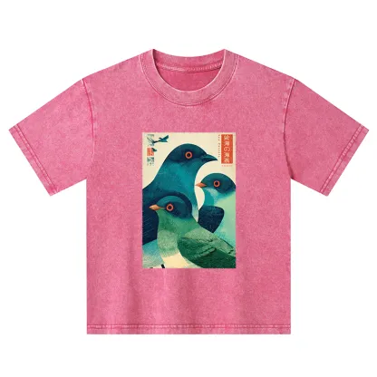 Tokyo-Tiger Petrels Of The Painted Sea Kids Washed T-Shirt