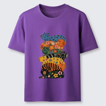 Tokyo-Tiger Cute Colorful Capybaras Classic T-Shirt