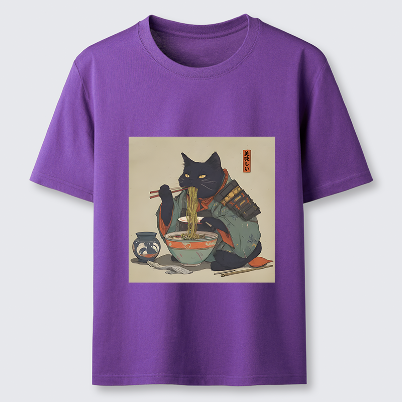 Tokyo-Tiger Cat Warrior Eating Ramen Classic T-Shirt