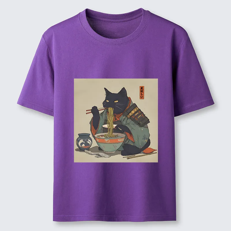 Tokyo-Tiger Cat Warrior Eating Ramen Classic T-Shirt