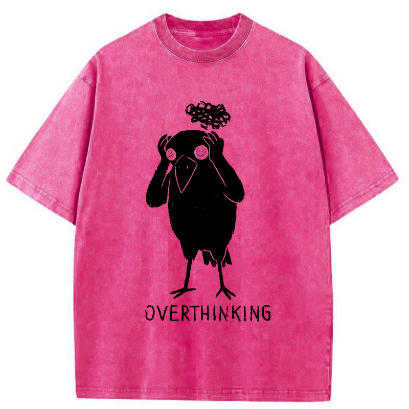 Tokyo-Tiger Crow Lost In Thought Washed T-Shirt