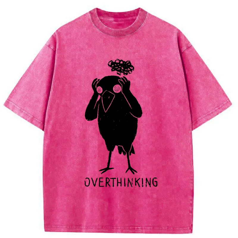 Tokyo-Tiger Crow Lost In Thought Washed T-Shirt