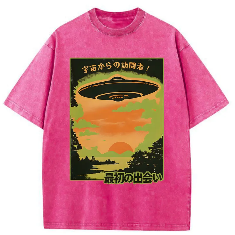 Tokyo-Tiger Aliens Are Attacking Washed T-Shirt Sale