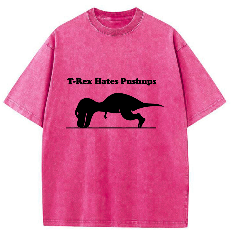 Tokyo-Tiger Dinosaurs Couldn't Do Push-ups Washed T-Shirt