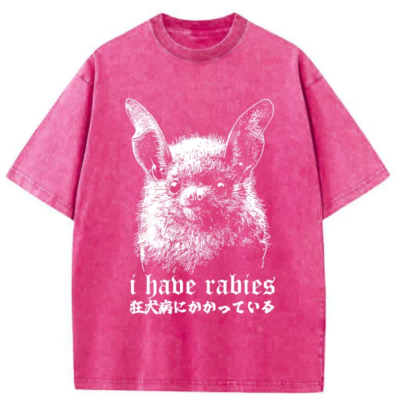 Tokyo-Tiger Bats Carry Rabies Washed T-Shirt Sale