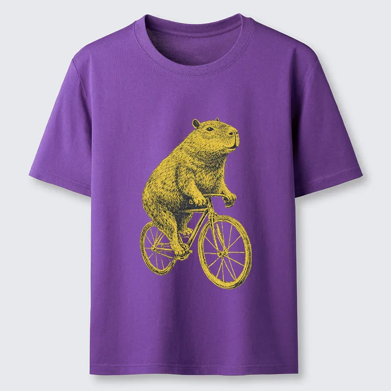 Tokyo-Tiger Funny Capybara On A Bike Classic T-Shirt