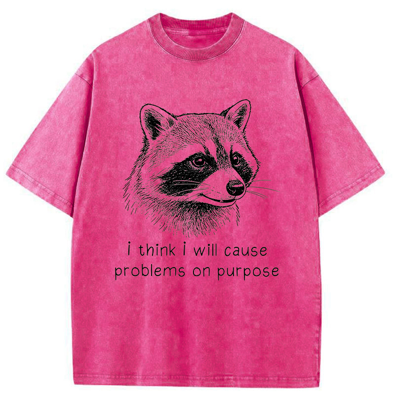 Tokyo-Tiger Stupid Raccoon Washed T-Shirt