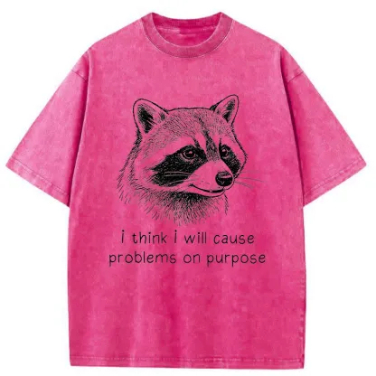 Tokyo-Tiger Stupid Raccoon Washed T-Shirt