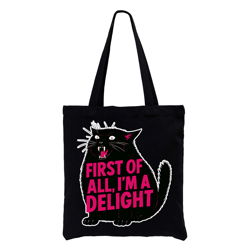 Tokyo-Tiger Roaring Black Cat Tote Bag