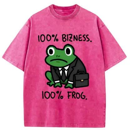 Tokyo-Tiger 100% Bizness 100% Frog Washed T-Shirt