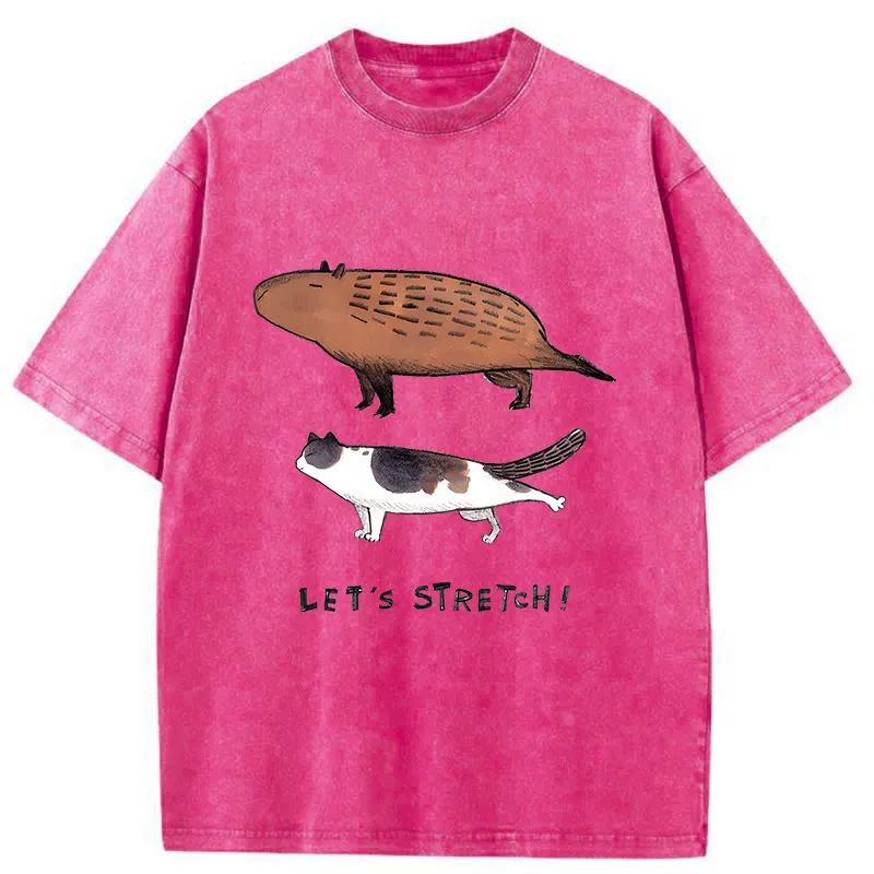 Tokyo-Tiger Let's Stretch Together Washed T-Shirt