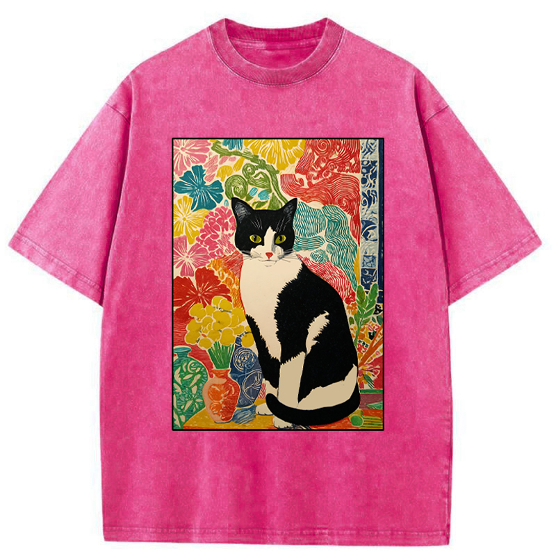 Tokyo-Tiger Silence And Petals Washed T-Shirt