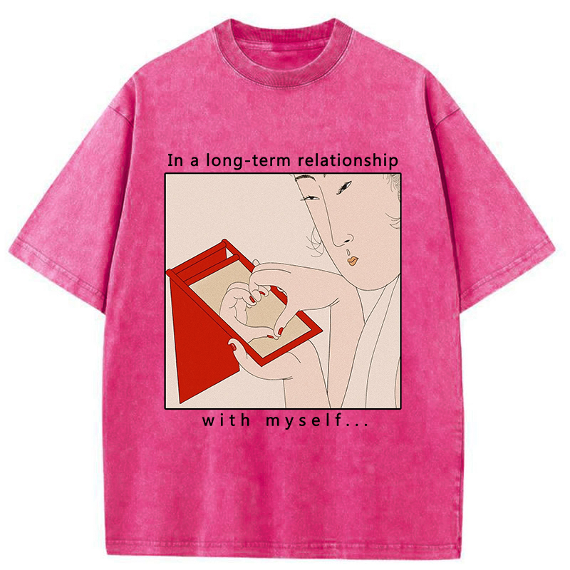 Tokyo-Tiger Self-love Funny Washed T-Shirt