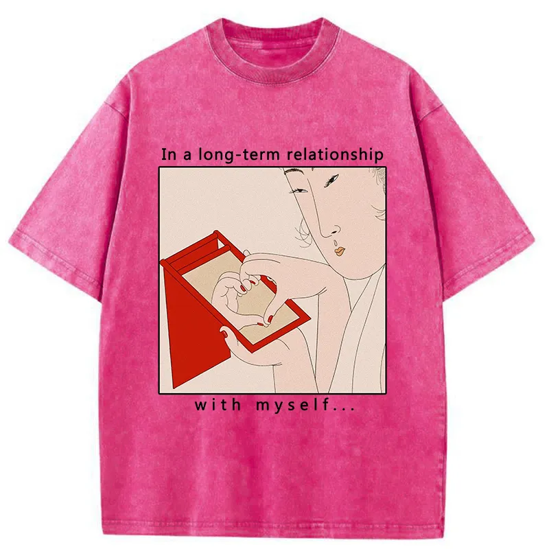 Tokyo-Tiger Self-love Funny Washed T-Shirt