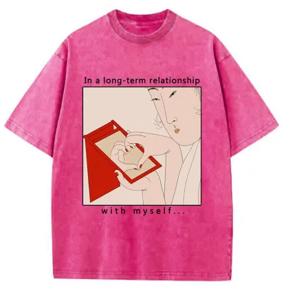 Tokyo-Tiger Self-love Funny Washed T-Shirt