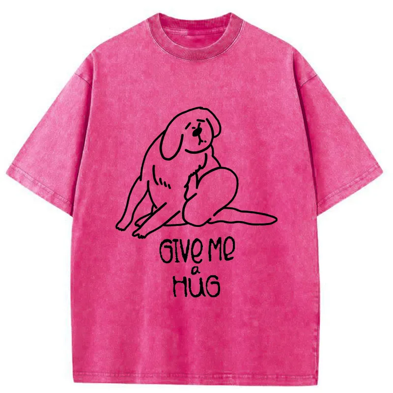 Tokyo-Tiger Dog Scratching Funny Washed T-Shirt