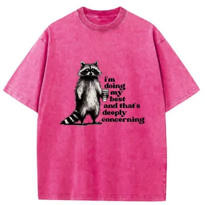 Tokyo-Tiger I'm Trying My Best But Still Worried Washed T-Shirt