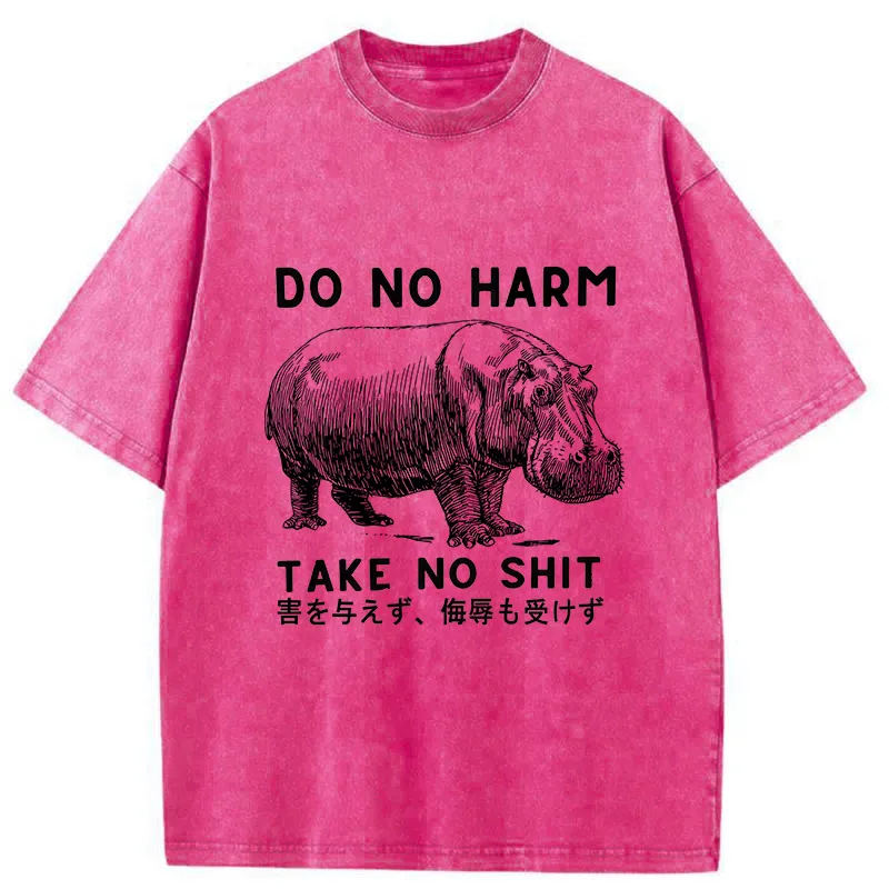 Tokyo-Tiger Neither Harm Nor Be Bullied Washed T-Shirt