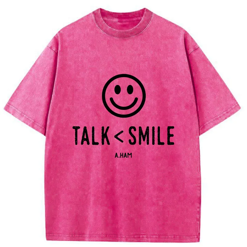Tokyo-Tiger Talk Less Smile More Washed T-Shirt