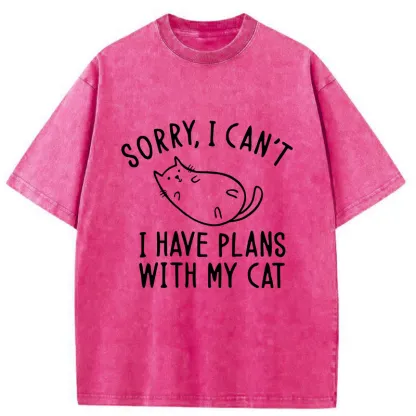 Tokyo-Tiger My Cat And I Have An Agreement Washed T-Shirt