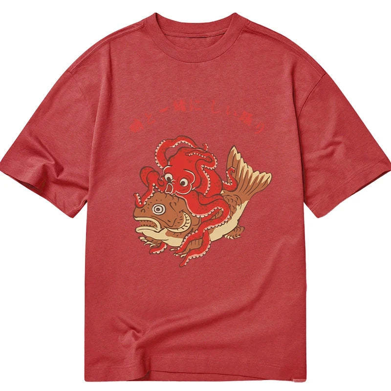 Tokyo-Tiger Octopus And Koi Dance Together Classic T-Shirt