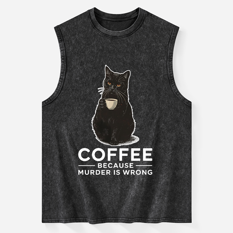 Tokyo-Tiger Can't Commit Murder So I'll Drink Coffee Washed Tank