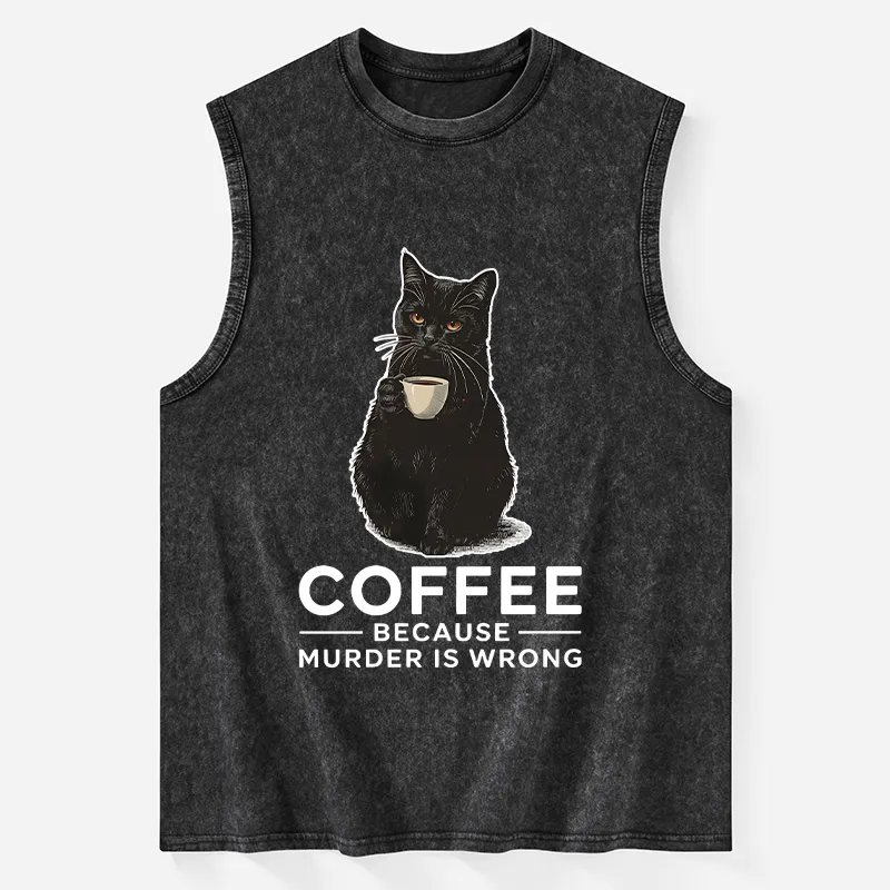 Tokyo-Tiger Can't Commit Murder So I'll Drink Coffee Washed Tank