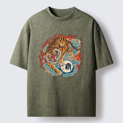 Tokyo-Tiger Tiger Of The Burning Sky Washed T-Shirt