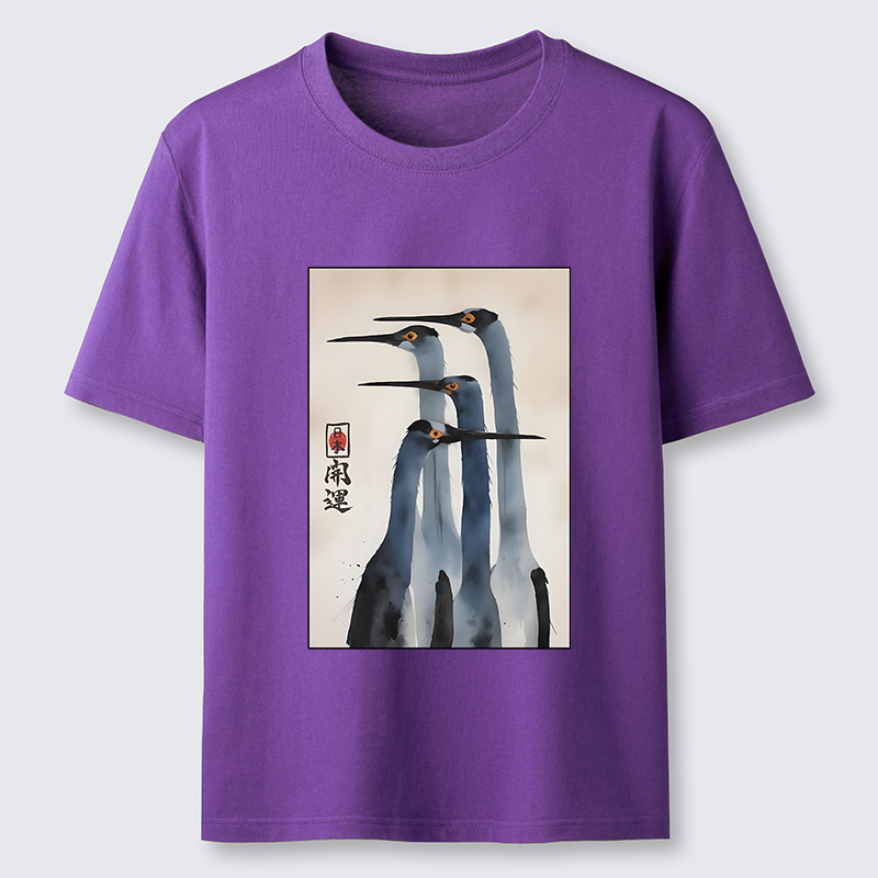 Tokyo-Tiger Retro Sandhill Crane Classic T-Shirt