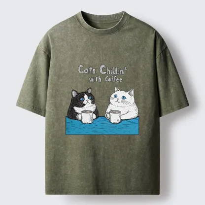 Tokyo-Tiger Leisure Time Washed T-Shirt