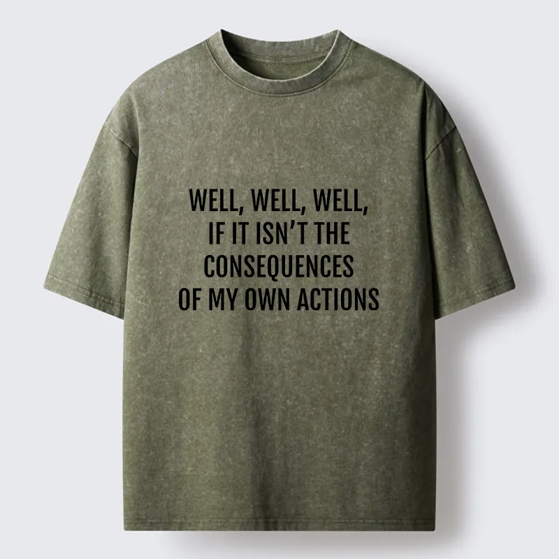 Tokyo-Tiger Behavioral Consequences Funny Washed T-Shirt