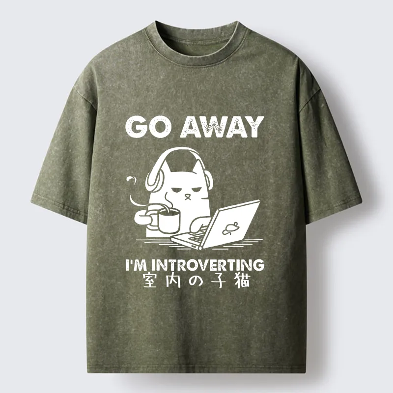 Tokyo-Tiger Introverted Kitten Washed T-Shirt