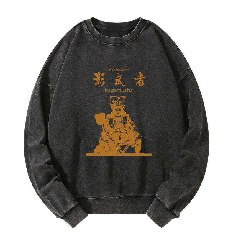 Tokyo-Tiger Japanese Shadow Samurai Washed Sweatshirt