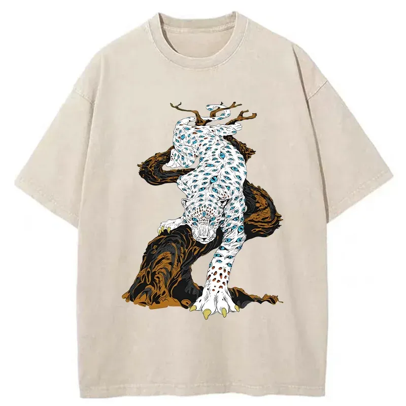 Tokyo-Tiger Many-eyed Tiger Monster Washed T-Shirt