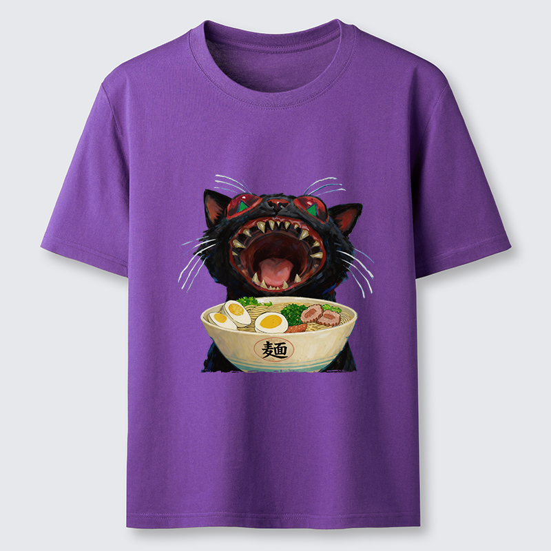 Tokyo-Tiger Black Cat Is Ready To Eat Ramen Classic T-Shirt