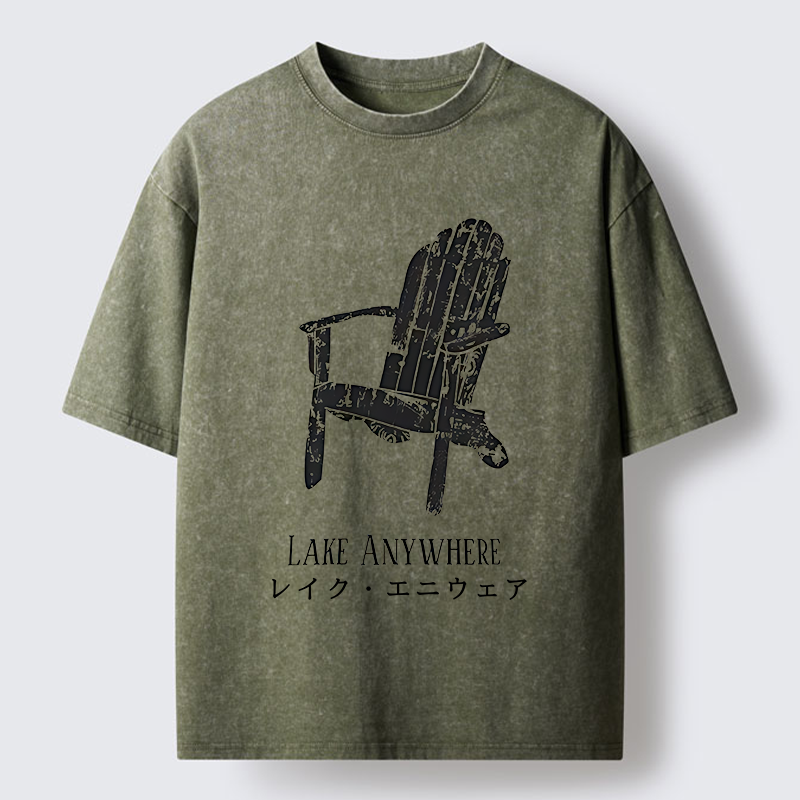 Tokyo-Tiger With A Lake In Your Heart, Every Place Is A Beautiful Landscape Washed T-Shirt