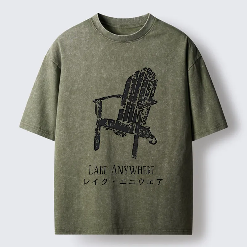 Tokyo-Tiger With A Lake In Your Heart, Every Place Is A Beautiful Landscape Washed T-Shirt